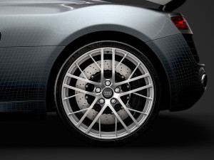 audi r8 lmx spyder 2016 3D Model