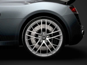 audi r8 lmx spyder 2016 3D Model