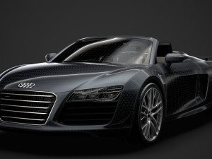 audi r8 lmx spyder 2016 3D Model