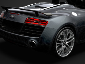 audi r8 lmx spyder 2016 3D Model