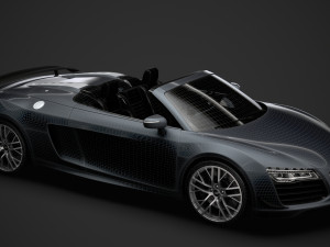 audi r8 lmx spyder 2016 3D Model