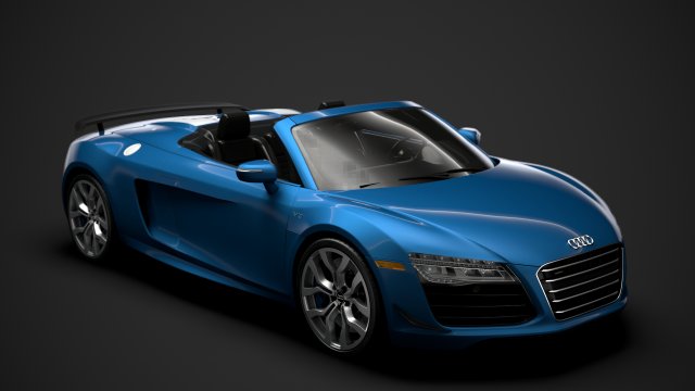 audi r8 v10 competitions spyder 2016 3D Model .c4d .max .obj .3ds .fbx .stl .blend 