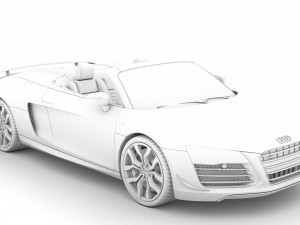 audi r8 v10 competitions spyder 2016 3D Model