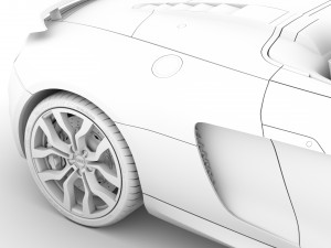 audi r8 v10 competitions spyder 2016 3D Model