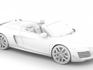audi r8 v10 competitions spyder 2016 3D Model