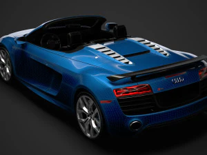 audi r8 v10 competitions spyder 2016 3D Model