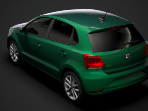volkswagen polo tsi 5d typ6c 2017 3D Модель