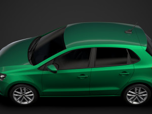 volkswagen polo tsi 5d typ6c 2017 3D Модель