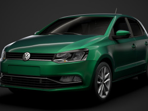 volkswagen polo tsi 5d typ6c 2017 3D Модель