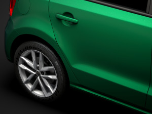 volkswagen polo tsi 5d typ6c 2017 3D Модель
