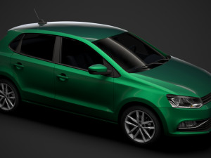 volkswagen polo tsi 5d typ6c 2017 3D Модель