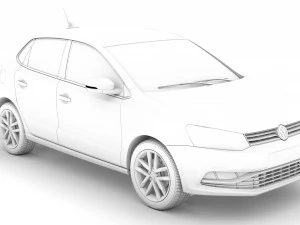 volkswagen polo tsi 5d typ6c 2017 3D Model