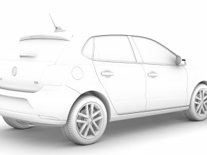 volkswagen polo tsi 5d typ6c 2017 3D Модель
