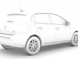 volkswagen polo tsi 5d typ6c 2017 3D Model