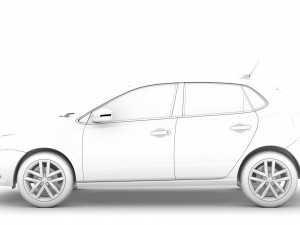 volkswagen polo tsi 5d typ6c 2017 3D Модель