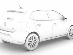 volkswagen polo tsi 5d typ6c 2017 3D Model