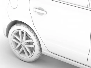 volkswagen polo tsi 5d typ6c 2017 3D Model