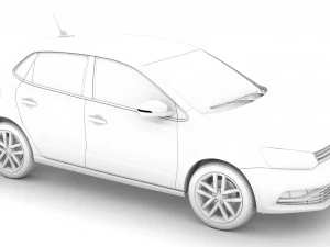 volkswagen polo tsi 5d typ6c 2017 3D Model