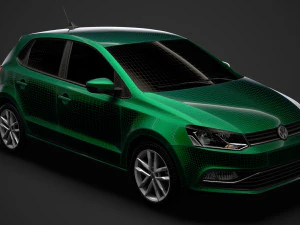 volkswagen polo tsi 5d typ6c 2017 3D Model