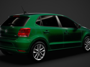 volkswagen polo tsi 5d typ6c 2017 3D Модель