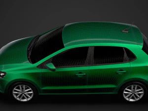 volkswagen polo tsi 5d typ6c 2017 3D Model