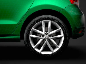 volkswagen polo tsi 5d typ6c 2017 3D Model