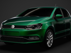 volkswagen polo tsi 5d typ6c 2017 3D Модель