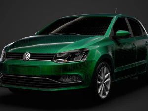volkswagen polo tsi 5d typ6c 2017 3D Model