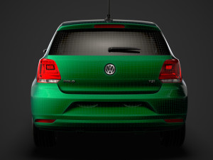 volkswagen polo tsi 5d typ6c 2017 3D Модель