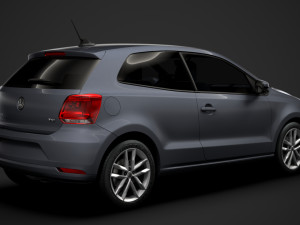 volkswagen polo tsi 3d typ6c 2017 Modelo 3D