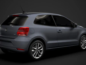 volkswagen polo tsi 3d typ6c 2017 3D Model
