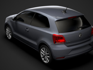 volkswagen polo tsi 3d typ6c 2017 Modelo 3D