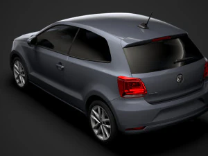 volkswagen polo tsi 3d typ6c 2017 3D Model