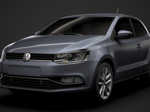 volkswagen polo tsi 3d typ6c 2017 Modelo 3D