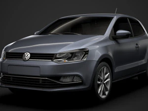 volkswagen polo tsi 3d typ6c 2017 3D Model