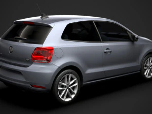 volkswagen polo tsi 3d typ6c 2017 3D Model