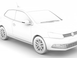 volkswagen polo tsi 3d typ6c 2017 Modelo 3D