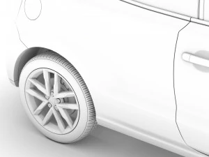 volkswagen polo tsi 3d typ6c 2017 3D Model