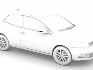 volkswagen polo tsi 3d typ6c 2017 3D Model