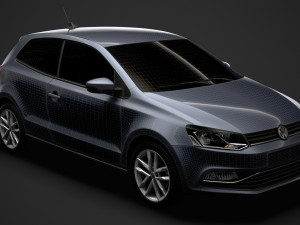 volkswagen polo tsi 3d typ6c 2017 Modelo 3D
