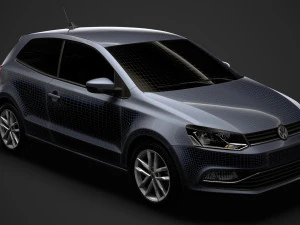 volkswagen polo tsi 3d typ6c 2017 3D Model