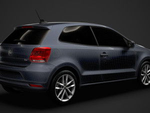 volkswagen polo tsi 3d typ6c 2017 Modelo 3D