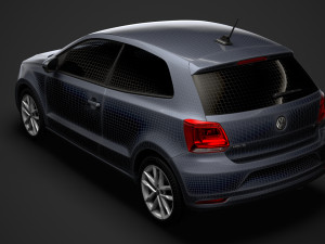 volkswagen polo tsi 3d typ6c 2017 Modelo 3D