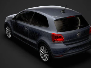 volkswagen polo tsi 3d typ6c 2017 3D Model