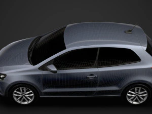 volkswagen polo tsi 3d typ6c 2017 3D Model