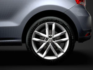 volkswagen polo tsi 3d typ6c 2017 3D Model