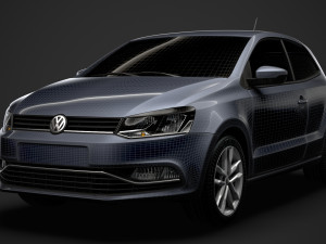 volkswagen polo tsi 3d typ6c 2017 Modelo 3D
