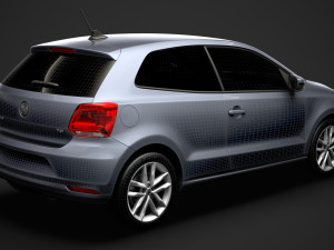 volkswagen polo tsi 3d typ6c 2017 Modelo 3D