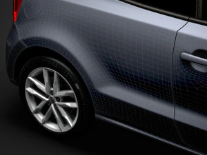 volkswagen polo tsi 3d typ6c 2017 3D Model