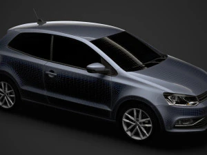 volkswagen polo tsi 3d typ6c 2017 3D Model